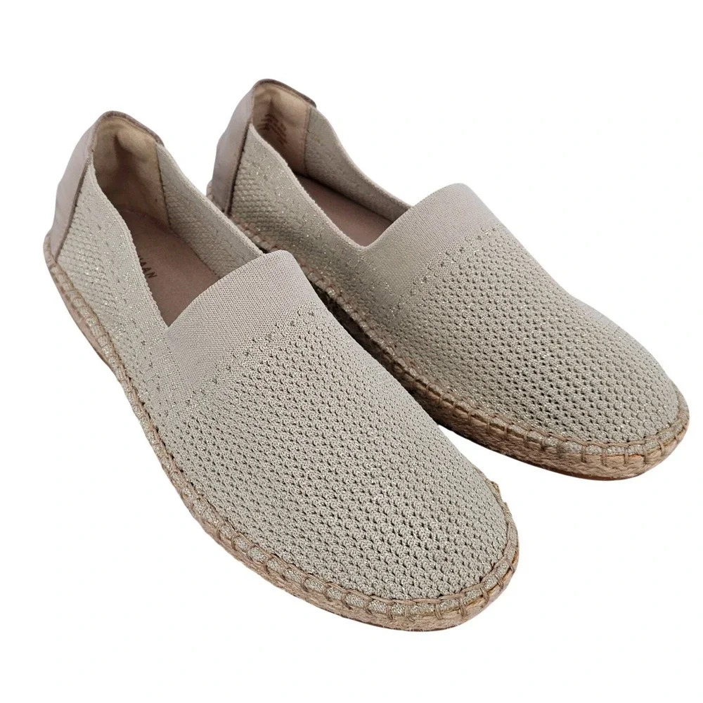 Cole Haan Cloudfeel Knit Espadrille Loafers Beige Sand Womens 11 B W14239